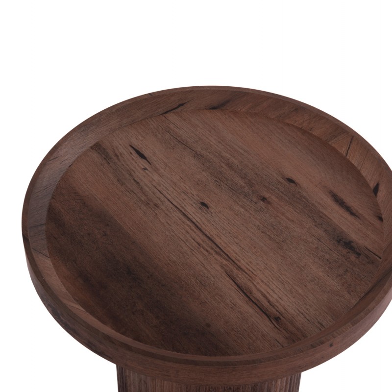 ΒΟΗΘΗΤΙΚΟ ΤΡΑΠΕΖΙ MARGON HM18027 MDF ΣΕ ΣΚΟΥΡΟ ΚΑΦΕ ΞΥΛΟΥ Φ45x50,5Υεκ.