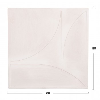 ΠΙΝΑΚΑΣ ΤΕΤΡΑΓΩΝΟΣ ΣΕΙΡΑ SANTORINI HM4507 MDF ΣΕ ΥΠΟΛΕΥΚΟ ΧΡΩΜΑ 80x4(πάχος)x80Υεκ.