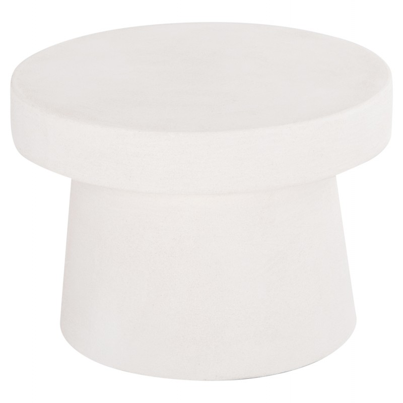 ΤΡΑΠΕΖΙ ΣΑΛΟΝΙΟΥ ΣΤΡΟΓΓΥΛΟ ΣΕΙΡΑ SANTORINI HM18051 MDF ΣΕ ΥΠΟΛΕΥΚΟ ΧΡΩΜΑ Φ60x42,5Υεκ.