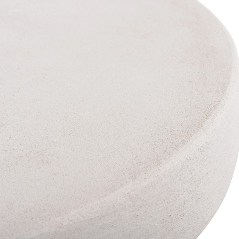 ΤΡΑΠΕΖΙ ΣΑΛΟΝΙΟΥ ΣΤΡΟΓΓΥΛΟ ΣΕΙΡΑ SANTORINI HM18051 MDF ΣΕ ΥΠΟΛΕΥΚΟ ΧΡΩΜΑ Φ60x42,5Υεκ.