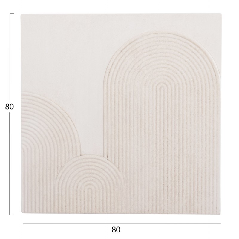 ΠΙΝΑΚΑΣ ΤΕΤΡΑΓΩΝΟΣ ΣΕΙΡΑ SANTORINI HM4517 MDF ΣΕ ΥΠΟΛΕΥΚΟ ΧΡΩΜΑ 80x4,5(πάχος)x80Υεκ.