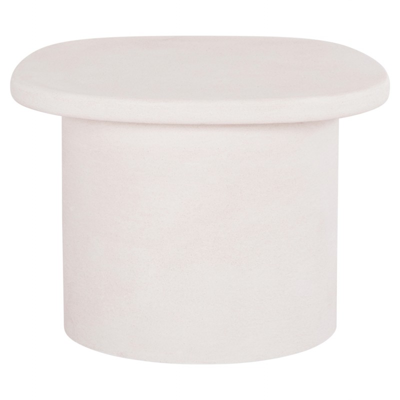 ΤΡΑΠΕΖΙ ΣΑΛΟΝΙΟΥ ΟΒΑΛ ΣΕΙΡΑ SANTORINI HM18054 MDF ΣΕ ΥΠΟΛΕΥΚΟ ΧΡΩΜΑ 54x54,5x40Υεκ