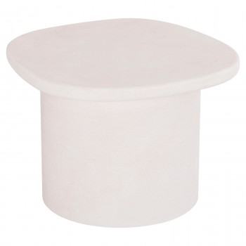 ΤΡΑΠΕΖΙ ΣΑΛΟΝΙΟΥ ΟΒΑΛ ΣΕΙΡΑ SANTORINI HM18054 MDF ΣΕ ΥΠΟΛΕΥΚΟ ΧΡΩΜΑ 54x54,5x40Υεκ