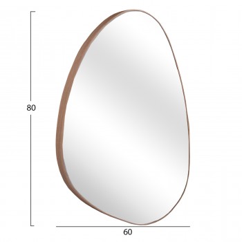 ΚΑΘΡΕΠΤΗΣ ΤΟΙΧΟΥ IRREGU HM4487.03 ΜΕ ΠΛΑΙΣΙΟ MDF ΦΥΣΙΚΟ ΧΡΩΜΑ ΞΥΛΟΥ 60x80Υεκ.