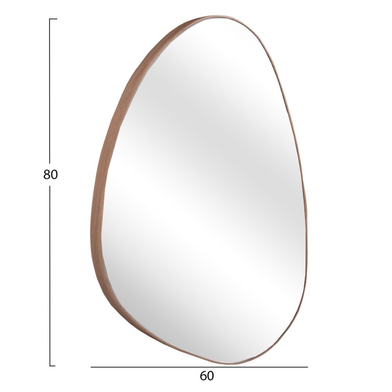 ΚΑΘΡΕΠΤΗΣ ΤΟΙΧΟΥ IRREGU HM4487.03 ΜΕ ΠΛΑΙΣΙΟ MDF ΦΥΣΙΚΟ ΧΡΩΜΑ ΞΥΛΟΥ 60x80Υεκ.