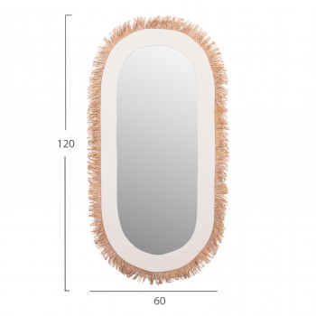 ΚΑΘΡΕΠΤΗΣ ΤΟΙΧΟΥ ΣΕΙΡΑ SANTORINI HM4526 MDF ΥΠΟΛΕΥΚΟ-ΔΙΑΚΟΣΜΗΣΗ ΣΕ ΜΠΕΖ 61x1,8x120Υεκ.