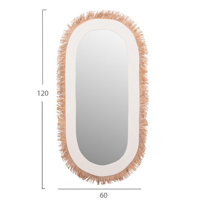 ΚΑΘΡΕΠΤΗΣ ΤΟΙΧΟΥ ΣΕΙΡΑ SANTORINI HM4526 MDF ΥΠΟΛΕΥΚΟ-ΔΙΑΚΟΣΜΗΣΗ ΣΕ ΜΠΕΖ 61x1,8x120Υεκ.