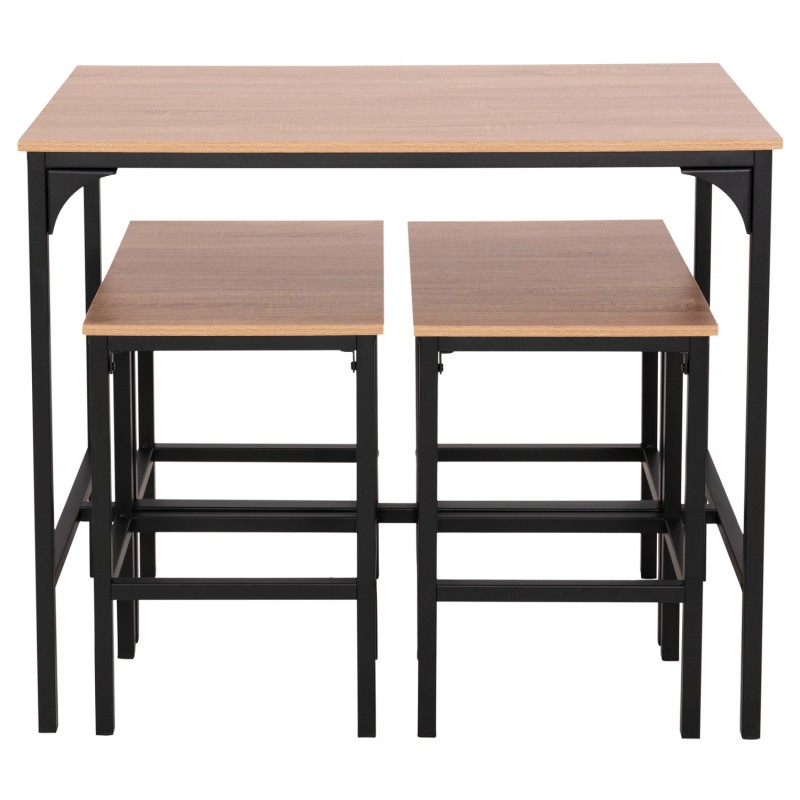 ΣΕΤ ΤΡΑΠΕΖΑΡΙΑ ΜΠΑΡ 5ΤΜΧ BOXY HM9882.01 ΜΑΥΡΟ ΜΕΤΑΛΛΟ-ΜΕΛΑΜΙΝΗ ΣΕ SONAMA