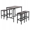 ΣΕΤ ΤΡΑΠΕΖΑΡΙΑ ΜΠΑΡ 5ΤΜΧ BOXY HM9882.13 ΜΑΥΡΟ ΜΕΤΑΛΛΟ-ΜΕΛΑΜΙΝΗ ΜΑΥΡΟ ΜΑΡΜΑΡΟ