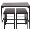 ΣΕΤ ΤΡΑΠΕΖΑΡΙΑ ΜΠΑΡ 5ΤΜΧ BOXY HM9882.13 ΜΑΥΡΟ ΜΕΤΑΛΛΟ-ΜΕΛΑΜΙΝΗ ΜΑΥΡΟ ΜΑΡΜΑΡΟ