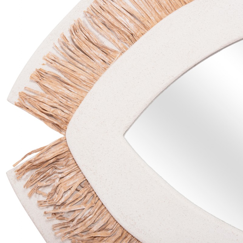 ΚΑΘΡΕΠΤΗΣ ΤΟΙΧΟΥ ΣΕΙΡΑ SANTORINI HM4529 MDF ΥΠΟΛΕΥΚΟ-ΔΙΑΚΟΣΜΗΣΗ ΣΕ ΜΠΕΖ 81x1,8x54Υεκ.