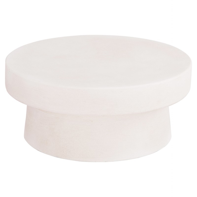 ΤΡΑΠΕΖΙ ΣΑΛΟΝΙΟΥ ΣΤΡΟΓΓΥΛΟ ΣΕΙΡΑ SANTORINI HM18050 MDF ΣΕ ΥΠΟΛΕΥΚΟ ΧΡΩΜΑ Φ80x35Υεκ.