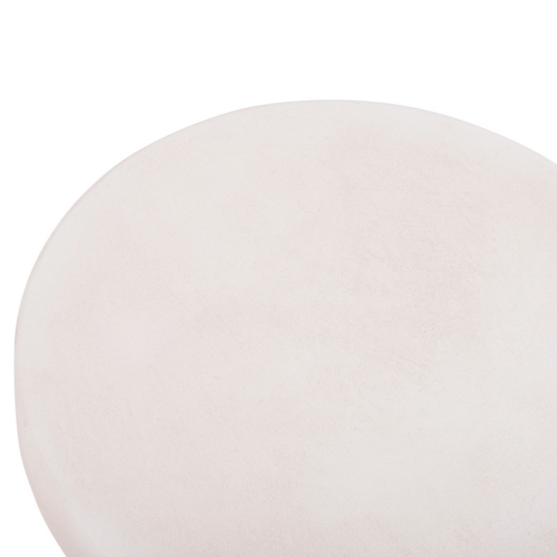 ΤΡΑΠΕΖΙ ΣΑΛΟΝΙΟΥ ΣΤΡΟΓΓΥΛΟ ΣΕΙΡΑ SANTORINI HM18050 MDF ΣΕ ΥΠΟΛΕΥΚΟ ΧΡΩΜΑ Φ80x35Υεκ.