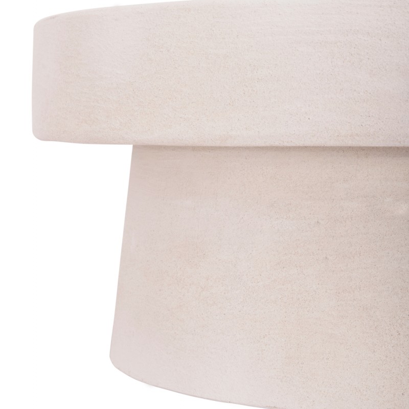 ΤΡΑΠΕΖΙ ΣΑΛΟΝΙΟΥ ΣΤΡΟΓΓΥΛΟ ΣΕΙΡΑ SANTORINI HM18050 MDF ΣΕ ΥΠΟΛΕΥΚΟ ΧΡΩΜΑ Φ80x35Υεκ.