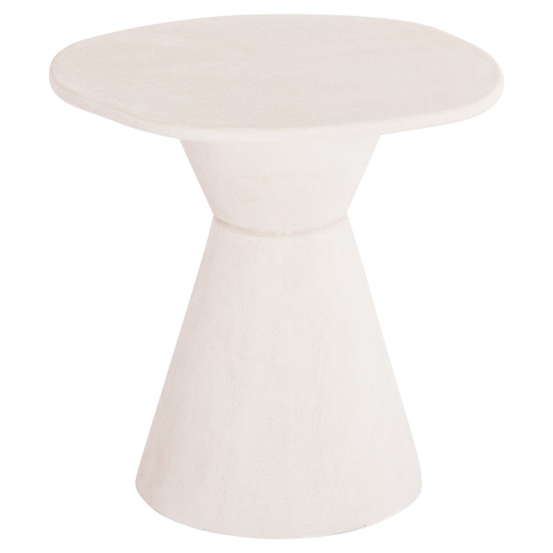 ΤΡΑΠΕΖΙ ΤΡΑΠΕΖΑΡΙΑΣ ΣΤΡΟΓΓΥΛΟ ΣΕΙΡΑ SANTORINI HM18055 MDF ΥΠΟΛΕΥΚΟ ΧΡΩΜΑ Φ77x76Υεκ.