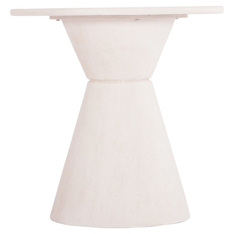 ΤΡΑΠΕΖΙ ΤΡΑΠΕΖΑΡΙΑΣ ΣΤΡΟΓΓΥΛΟ ΣΕΙΡΑ SANTORINI HM18055 MDF ΥΠΟΛΕΥΚΟ ΧΡΩΜΑ Φ77x76Υεκ.