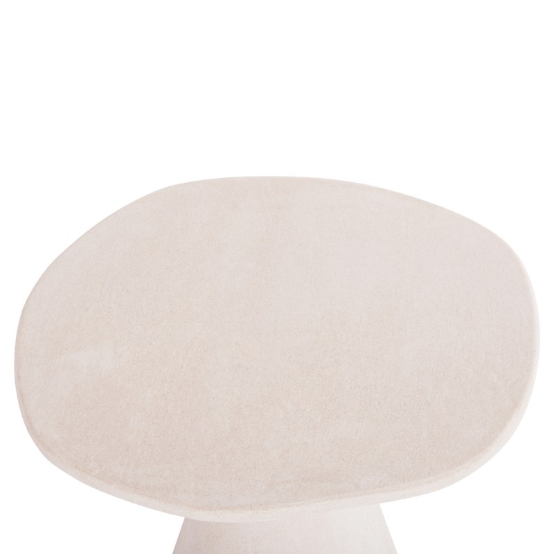 ΤΡΑΠΕΖΙ ΤΡΑΠΕΖΑΡΙΑΣ ΣΤΡΟΓΓΥΛΟ ΣΕΙΡΑ SANTORINI HM18055 MDF ΥΠΟΛΕΥΚΟ ΧΡΩΜΑ Φ77x76Υεκ.