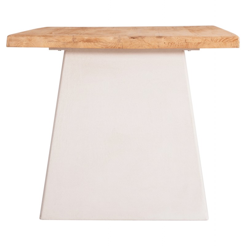 ΤΡΑΠΕΖΙ ΣΕΙΡΑ SANTORINI HM18042 ΤΟΠ ΞΥΛΟ ΕΛΑΤΟΥ-ΠΟΔΙΑ MDF ΥΠΟΛΕΥΚΑ 179x90x75Υεκ.