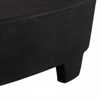 ΤΡΑΠΕΖΙ ΣΑΛΟΝΙΟΥ ΟΒΑΛ ΣΕΙΡΑ SANTORINI HM18066 MDF ΣΕ ΜΑΥΡΟ ΧΡΩΜΑ 100x60x33Υεκ.