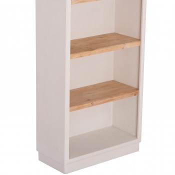 ΡΑΦΙΕΡΑ ΣΕΙΡΑ SANTORINI HM18044 MDF ΥΠΟΛΕΥΚΟ-ΡΑΦΙΑ ΞΥΛΟ ΕΛΑΤΟΥ ΦΥΣΙΚΟ 80x38x188,5Υεκ.