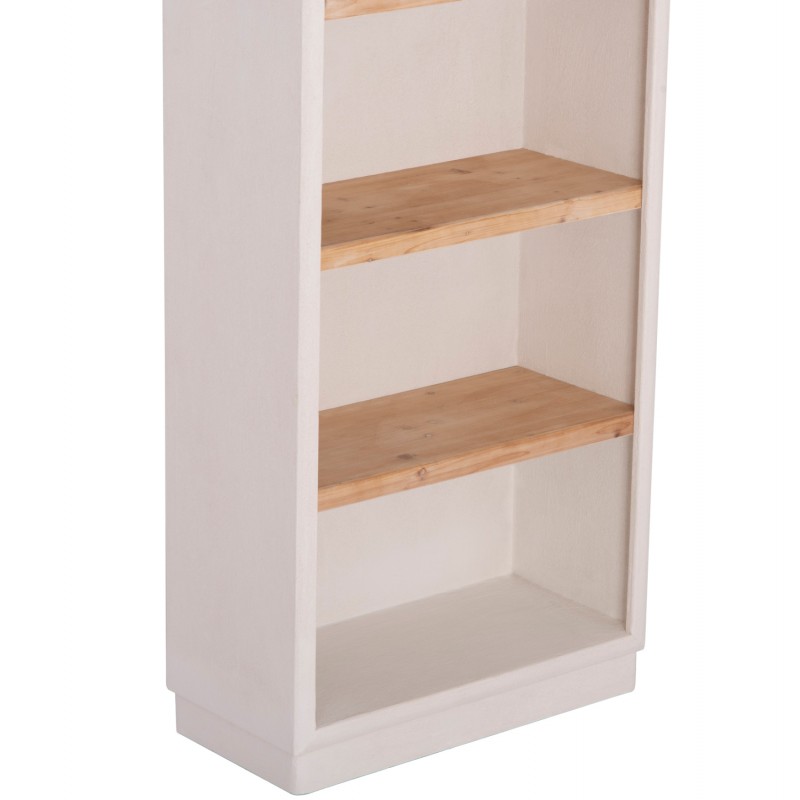 ΡΑΦΙΕΡΑ ΣΕΙΡΑ SANTORINI HM18044 MDF ΥΠΟΛΕΥΚΟ-ΡΑΦΙΑ ΞΥΛΟ ΕΛΑΤΟΥ ΦΥΣΙΚΟ 80x38x188,5Υεκ.