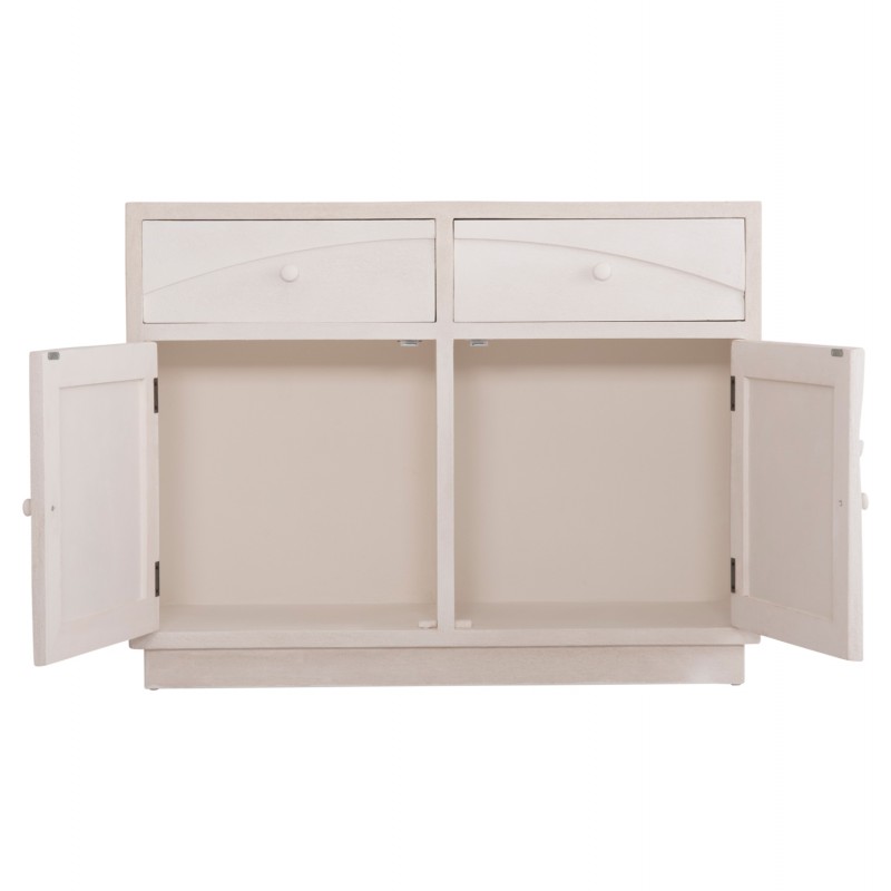 ΜΠΟΥΦΕΣ ΣΕΙΡΑ SANTORINI HM18046 MDF ΣΕ ΥΠΟΛΕΥΚΟ ΧΡΩΜΑ-2 ΣΥΡΤΑΡΙΑ & 2 ΠΟΡΤΕΣ 107x38x82,5Υεκ.