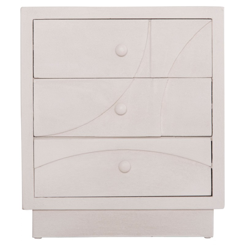 ΚΟΜΟΔΙΝΟ ΣΕΙΡΑ SANTORINI HM18047 MDF ΣΕ ΥΠΟΛΕΥΚΟ ΧΡΩΜΑ-3 ΣΥΡΤΑΡIA 48x38x55,5Υεκ.