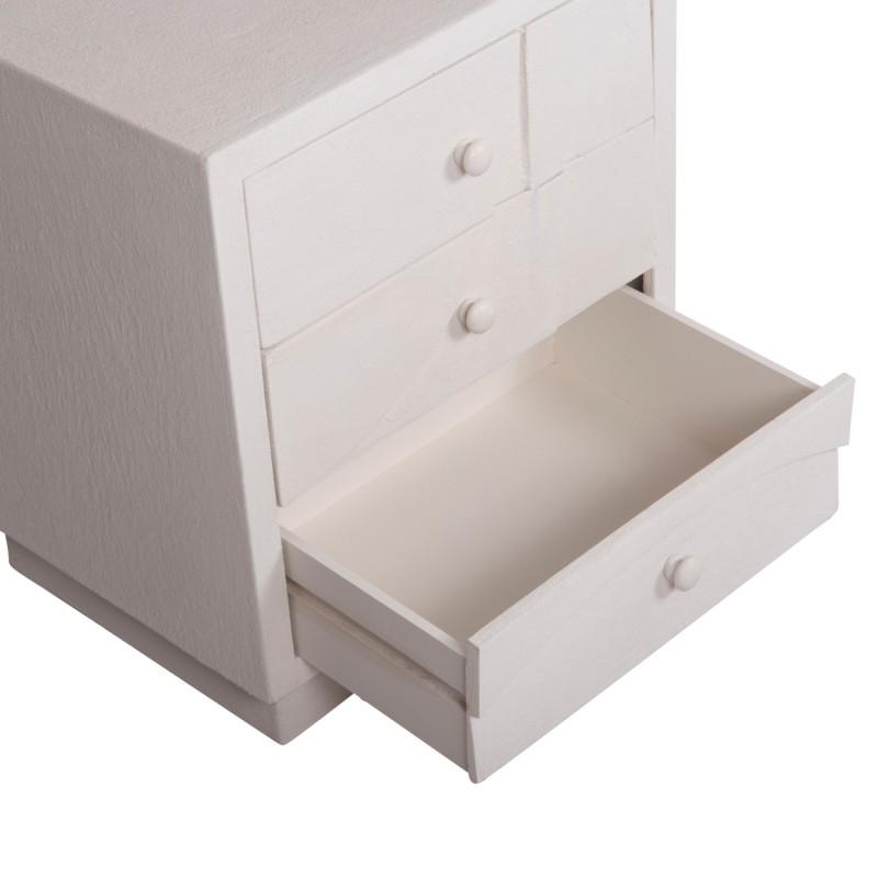 ΚΟΜΟΔΙΝΟ ΣΕΙΡΑ SANTORINI HM18047 MDF ΣΕ ΥΠΟΛΕΥΚΟ ΧΡΩΜΑ-3 ΣΥΡΤΑΡIA 48x38x55,5Υεκ.