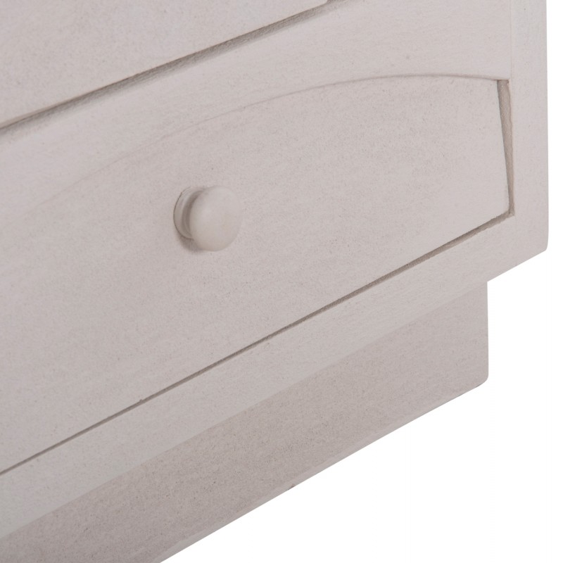 ΚΟΜΟΔΙΝΟ ΣΕΙΡΑ SANTORINI HM18047 MDF ΣΕ ΥΠΟΛΕΥΚΟ ΧΡΩΜΑ-3 ΣΥΡΤΑΡIA 48x38x55,5Υεκ.