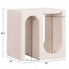 ΤΡΑΠΕΖΙ ΣΑΛΟΝΙΟΥ ΣΕΙΡΑ SANTORINI HM18070 MDF ΣΕ ΥΠΟΛΕΥΚΟ ΧΡΩΜΑ 48x38x48,5Υεκ.