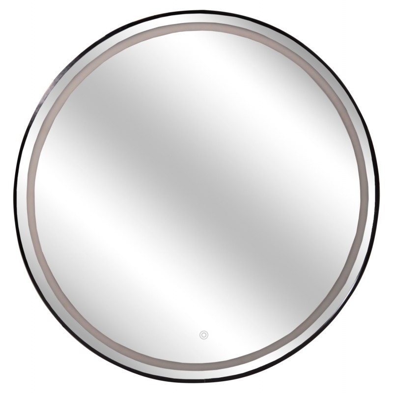 ΚΑΘΡΕΠΤΗΣ ΤΟΙΧΟΥ ΣΤΡΟΓΓΥΛΟΣ ROUNDER HM4503.01 ΑΛΟΥΜΙΝΙΟ ΣΕ ΜΑΥΡΟ-ΦΩΤΙΣΜΟΣ LED Φ80εκ.