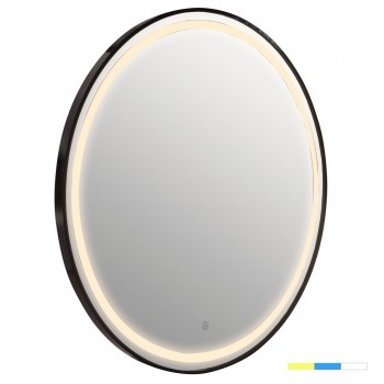 ΚΑΘΡΕΠΤΗΣ ΤΟΙΧΟΥ ΣΤΡΟΓΓΥΛΟΣ ROUNDER HM4503.01 ΑΛΟΥΜΙΝΙΟ ΣΕ ΜΑΥΡΟ-ΦΩΤΙΣΜΟΣ LED Φ80εκ.