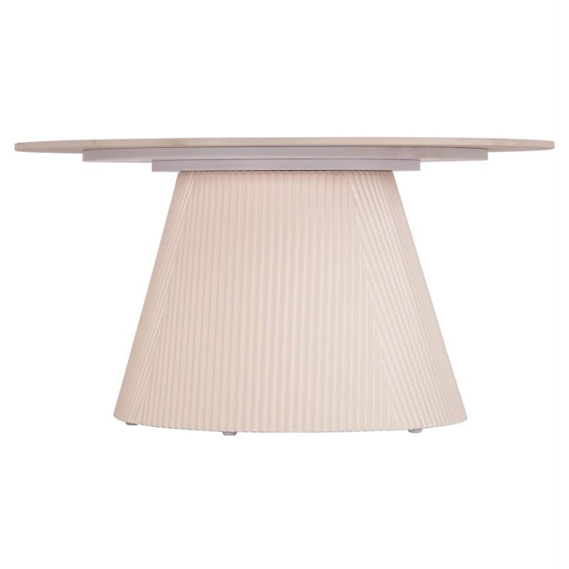 ΤΡΑΠΕΖΙ ΣΑΛΟΝΙΟΥ DUNCAN HM18022.02 ΚΕΡΑΜΙΚΟ TOP-MDF ΒΑΣΗ-ΚΡΕΜ ΛΕΥΚΟ Φ80x41Υεκ.