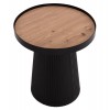 ΤΡΑΠΕΖΑΚΙ ΒΟΗΘΗΤΙΚΟ DENTON HM18023.01 MDF TOP ΦΥΣΙΚΟ ΞΥΛΟΥ-ΒΑΣΗ ΜΑΥΡΗ Φ45x51,5Υεκ.