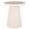 ΤΡΑΠΕΖΑΚΙ ΒΟΗΘΗΤΙΚΟ DENTON HM18023.02 MDF TOP ΦΥΣΙΚΟ ΞΥΛΟΥ-ΒΑΣΗ ΛΕΥΚΗ Φ45x51,5Υεκ.