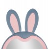ΠΑΙΔΙΚΟΣ ΚΑΘΡΕΦΤΗΣ ΔΑΠΕΔΟΥ BUNNY HM4489.02 MDF ΡΟΖ & ΜΠΛΕ-ΜΑΥΡΟ STAND 80x162Υεκ.