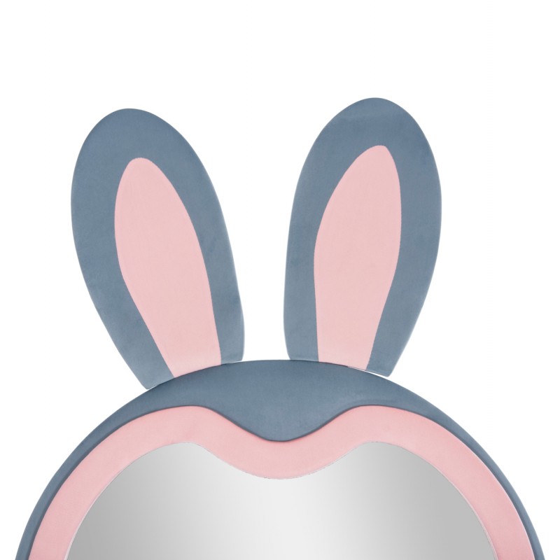 ΠΑΙΔΙΚΟΣ ΚΑΘΡΕΦΤΗΣ ΔΑΠΕΔΟΥ BUNNY HM4489.02 MDF ΡΟΖ & ΜΠΛΕ-ΜΑΥΡΟ STAND 80x162Υεκ.