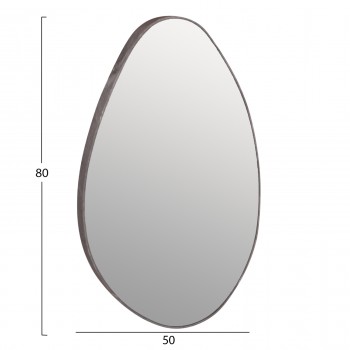 ΚΑΘΡΕΠΤΗΣ ΤΟΙΧΟΥ DROP HM4488.02 ΜΕ ΠΛΑΙΣΙΟ MDF ΣΕ ΧΡΩΜΑΤΙΣΜΟ GREY MARBLE 50x80Υεκ.