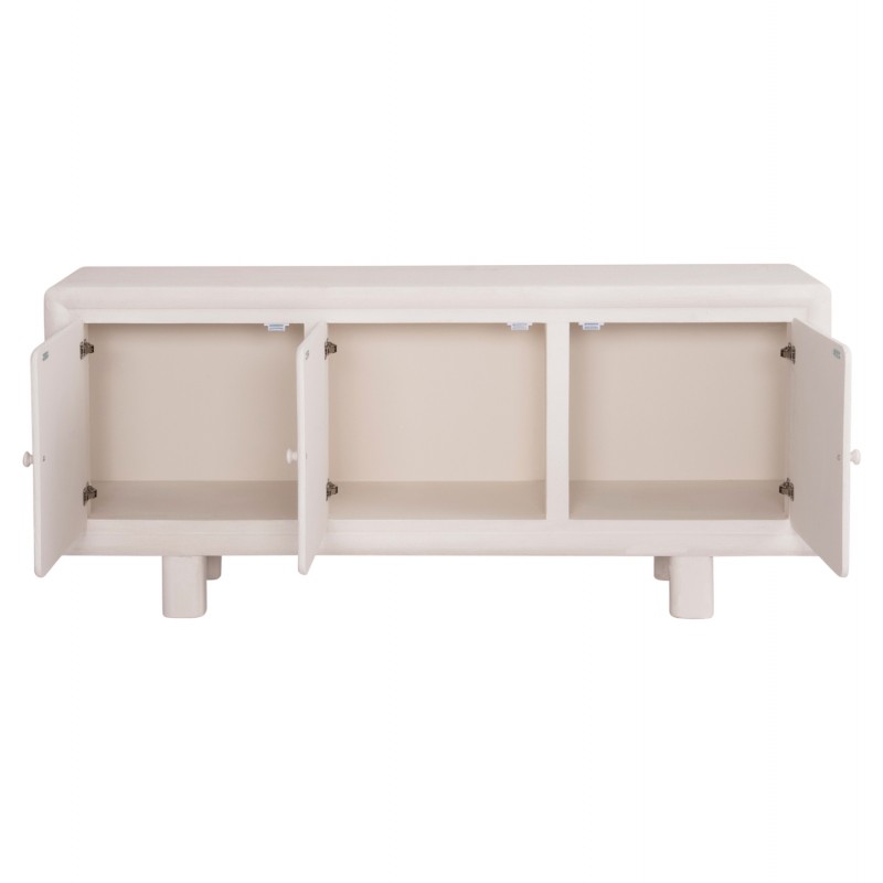 ΜΠΟΥΦΕΣ ΣΕΙΡΑ SANTORINI HM18068 MDF ΣΕ ΥΠΟΛΕΥΚΟ ΧΡΩΜΑ-3 ΠΟΡΤΕΣ 140x38x64Υεκ.