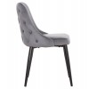 ΚΑΡΕΚΛΑ SERENITY HM8527.11 ΒΕΛΟΥΔΟ ΓΚΡΙ ΜΕ ΜΑΥΡΑ ΜΕΤΑΛΛΙΚΑ ΠΟΔΙΑ 51x54x83,5Υεκ.