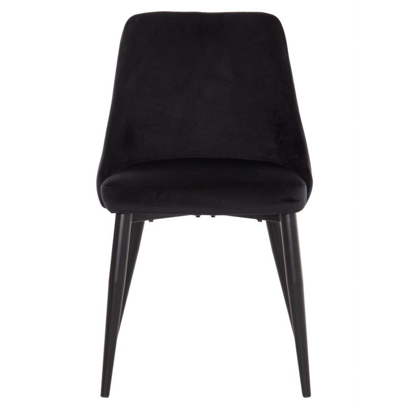 ΚΑΡΕΚΛΑ SERENITY HM8527.14 ΒΕΛΟΥΔΟ ΜΑΥΡΟ ΜΕ ΜΑΥΡΑ ΜΕΤΑΛΛΙΚΑ ΠΟΔΙΑ 51x54x83,5Υεκ.