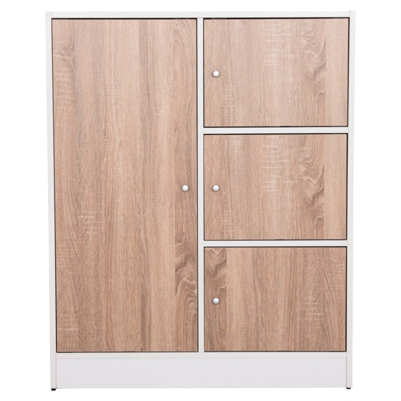 ΝΤΟΥΛΑΠΙ ΜΕ 4 ΑΠΟΘ.ΧΩΡΟΥΣ MATIN HM2479.01 SONAMA OAK-ΛΕΥΚΗ ΜΕΛΑΜΙΝΗ 80x39,5x99,5Υεκ