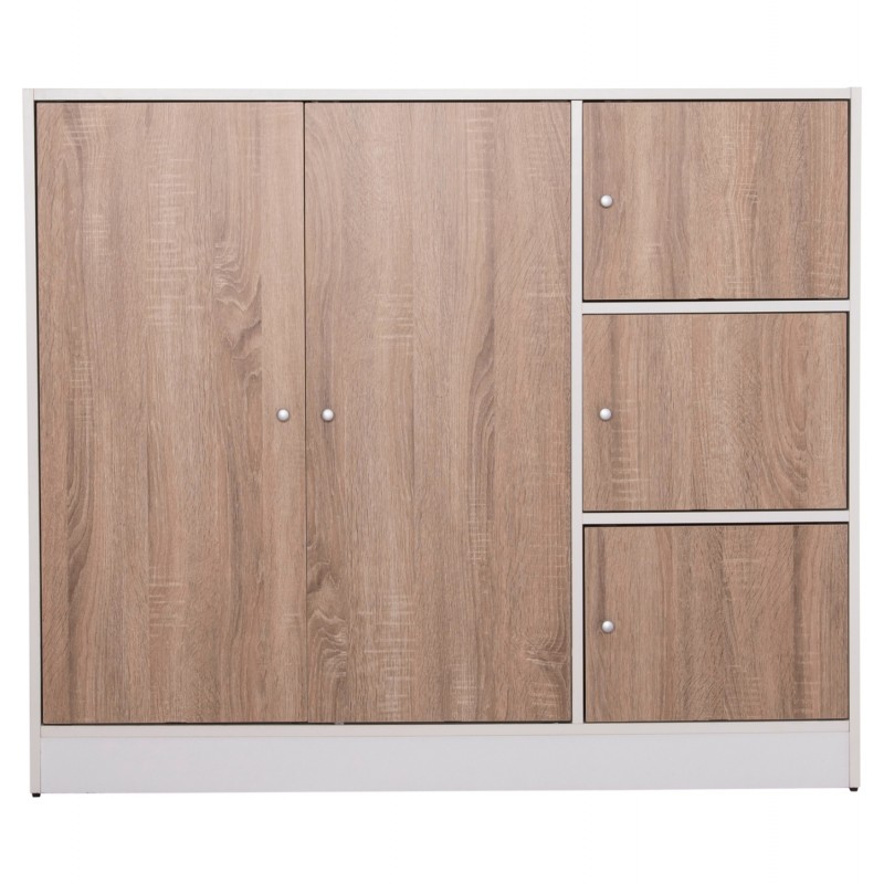 ΝΤΟΥΛΑΠΙ ΜΕ 4 ΑΠΟΘ.ΧΩΡΟΥΣ MATIN HM2480.01 SONAMA OAK-ΛΕΥΚΗ ΜΕΛΑΜΙΝΗ 117x39,5x99,5Υεκ