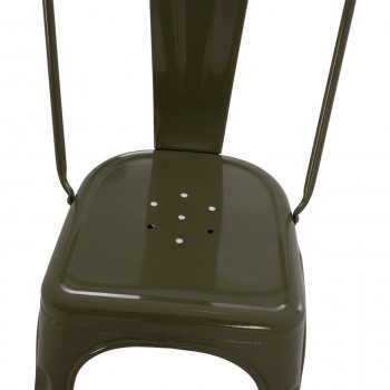 ΚΑΡΕΚΛΑ ΜΕΤΑΛΛΙΚΗ MELITA-PRO HM8641.43 ΣΕ DARK OLIVE GREEN 44x47x84.5Υεκ.