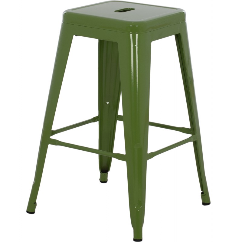 ΣΚΑΜΠΟ ΜΕΣΑΙΟΥ ΥΨΟΥΣ ΜΕΤΑΛΛΙΚΟ MELITA-PRO HM8573.53 ΣΕ LIGHT OLIVE GREEN 43x43x67Υεκ.