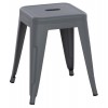 ΣΚΑΜΠΟ ΜΕΤΑΛΛΙΚΟ MELITA HM0096.50 ΣΕ ΓΚΡΙ ΜΑΤ ΧΡΩΜΑ 37x37x45Υεκ.