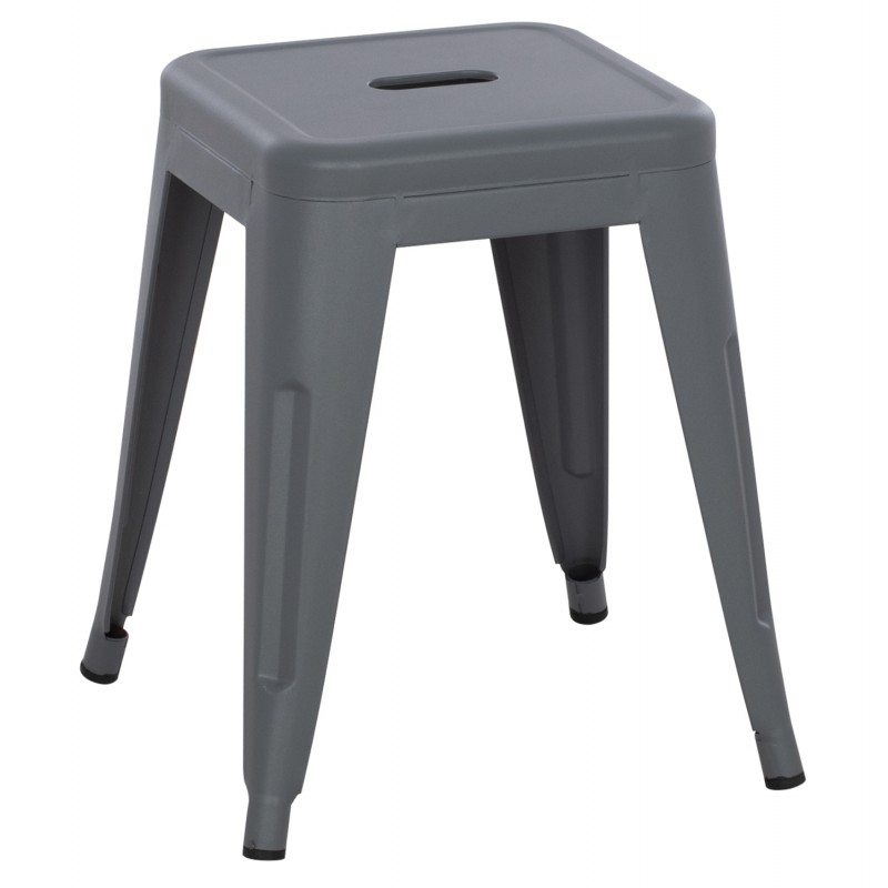 ΣΚΑΜΠΟ ΜΕΤΑΛΛΙΚΟ MELITA HM0096.50 ΣΕ ΓΚΡΙ ΜΑΤ ΧΡΩΜΑ 37x37x45Υεκ.