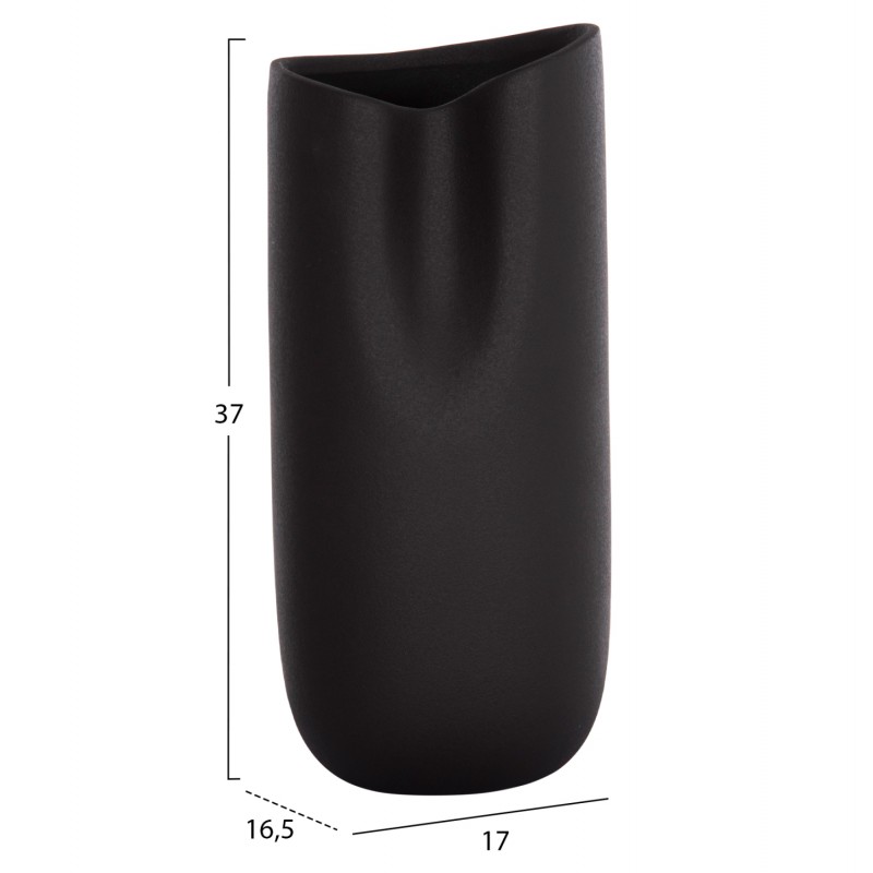 ΕΠΙΤΡΑΠΕΖΙΟ ΚΕΡΑΜΙΚΟ ΔΙΑΚΟΣΜΗΤΙΚΟ GLAΖΕ HM4606.02 ΜΑΥΡΟ ΜΑΤ 17x16,5x37Υεκ