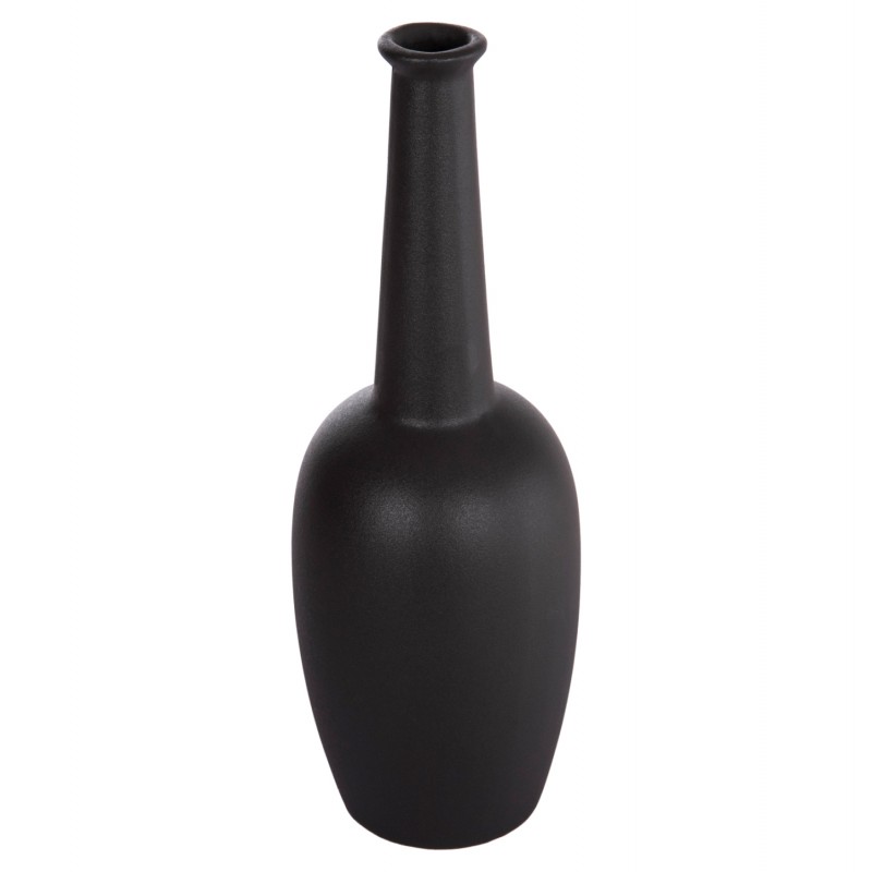 ΕΠΙΤΡΑΠΕΖΙΟ ΚΕΡΑΜΙΚΟ ΔΙΑΚΟΣΜΗΤΙΚΟ ELENDIL HM4592.02 ΜΑΥΡΟ ΜΑΤ Φ10x30Υεκ