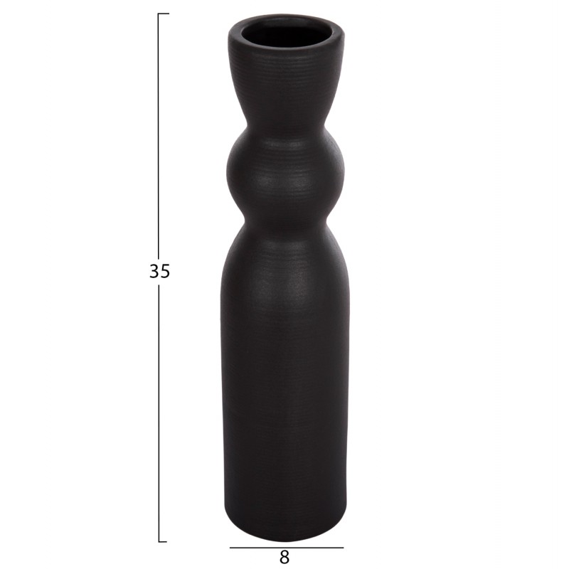 ΕΠΙΤΡΑΠΕΖΙΟ ΚΕΡΑΜΙΚΟ ΔΙΑΚΟΣΜΗΤΙΚΟ SCEPTER HM4614.02 ΜΑΥΡΟ ΜΑΤ Φ8x35Υ εκ.